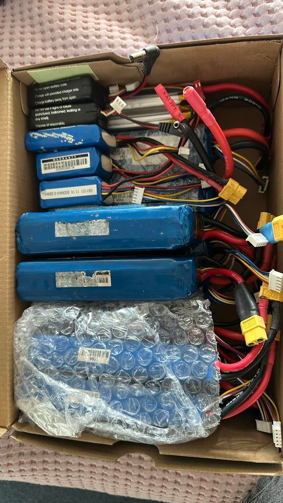 Hele set! Veel Accu’s 2S,3S,4S Radiografisch Batteries, Ophalen of Verzenden, Gebruikt, Groter dan 1:32