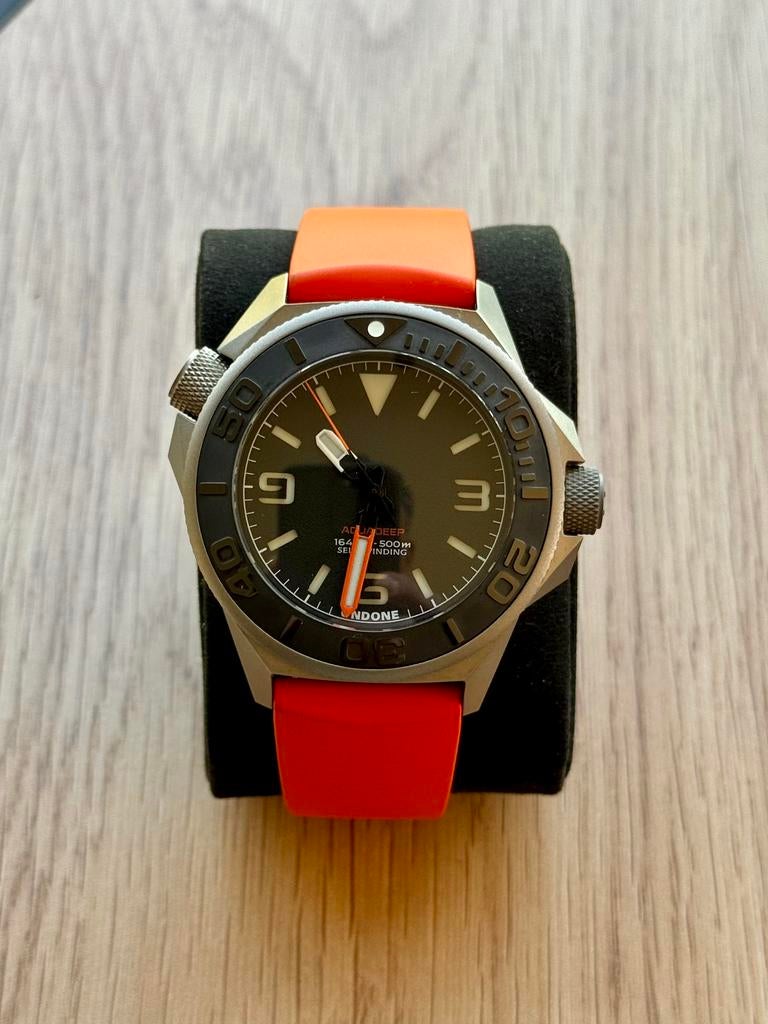 Aquadeep - Signal Orange 43MM Automatic, Ophalen of Verzenden, Nieuw