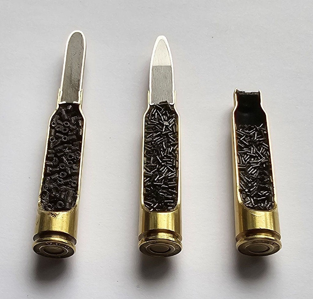 6,5mm en 7,35mm Carcano DOORSNEDEN WW2, Ophalen of Verzenden, Landmacht, Overige gebieden, Hulzen of Bodemvondsten