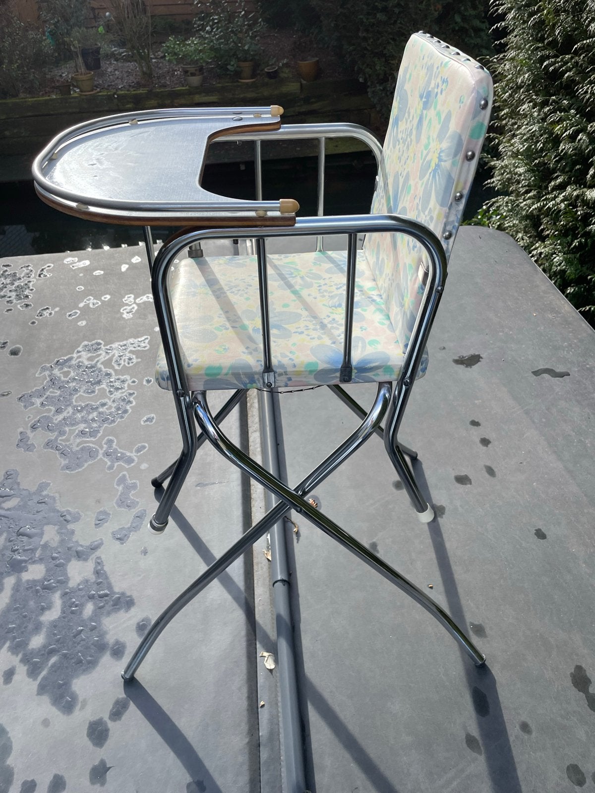 Eekhoorn vintage kinderstoel, om te klappen naar zitstoel, Kinderen en Baby's, Kinderstoelen, Ophalen, Gebruikt, Meegroeistoel