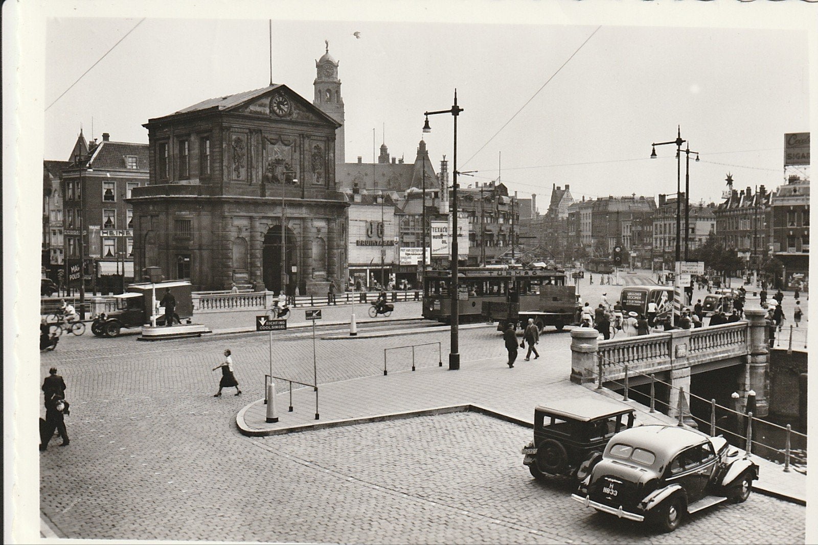 ROTTERDAM DELFTSEPOORT TRAM VERKEER OUDE AUTO'S VOLK, Ophalen of Verzenden, 1960 tot 1980, Ongelopen, Zuid-Holland