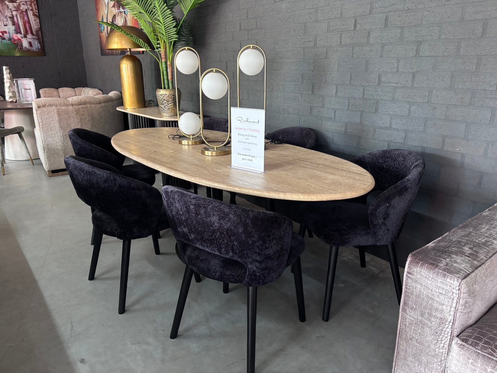 Set van 6 stoelen van Richmond Interiors SALE, Huis en Inrichting, Stoelen, Ophalen, Nieuw, Zwart, Eén