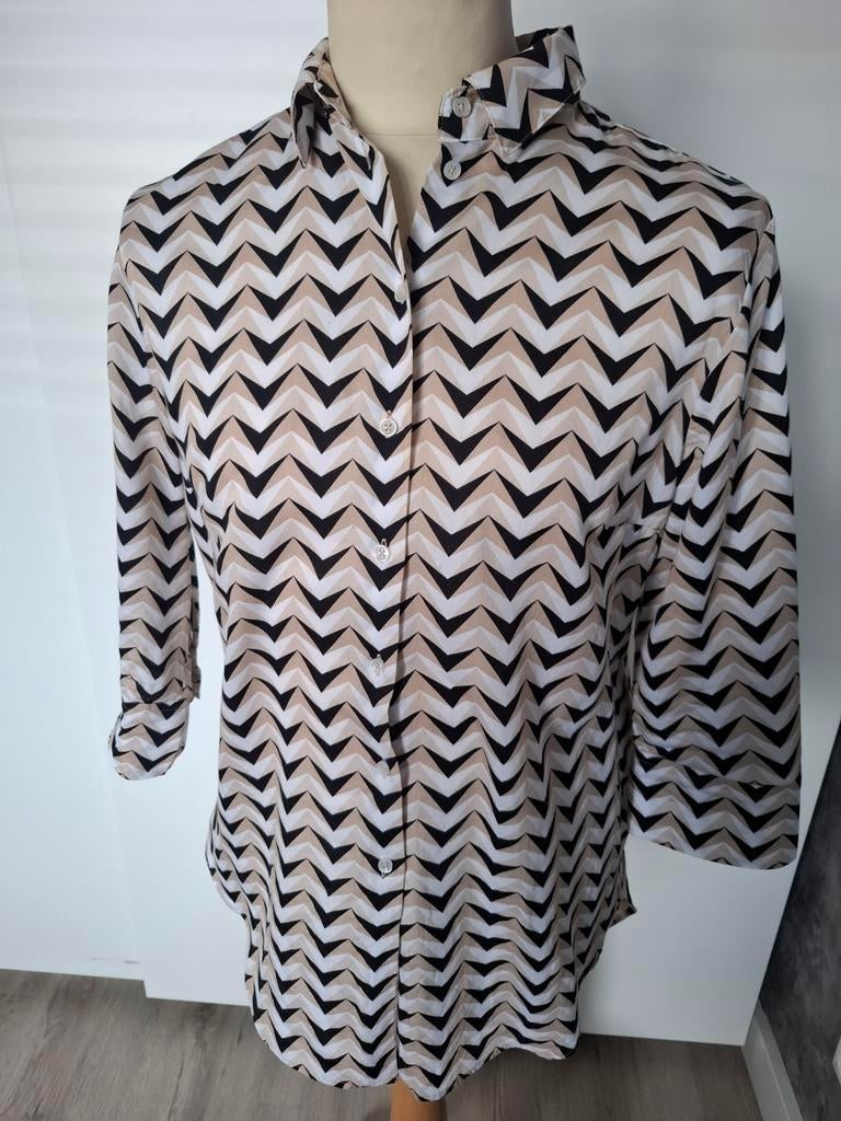 ETERNA ZOMER TOP MAAT M wit/zwart/beige, Eterna, Ophalen of Verzenden, Zo goed als nieuw, Maat 38/40 (M)