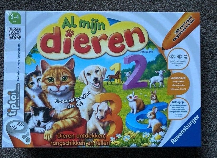 Tiptoi Al mijn dieren Ravensburger nieuw plastic, Kinderen en Baby's, Ophalen of Verzenden, Nieuw, Ontdekken, Met geluid