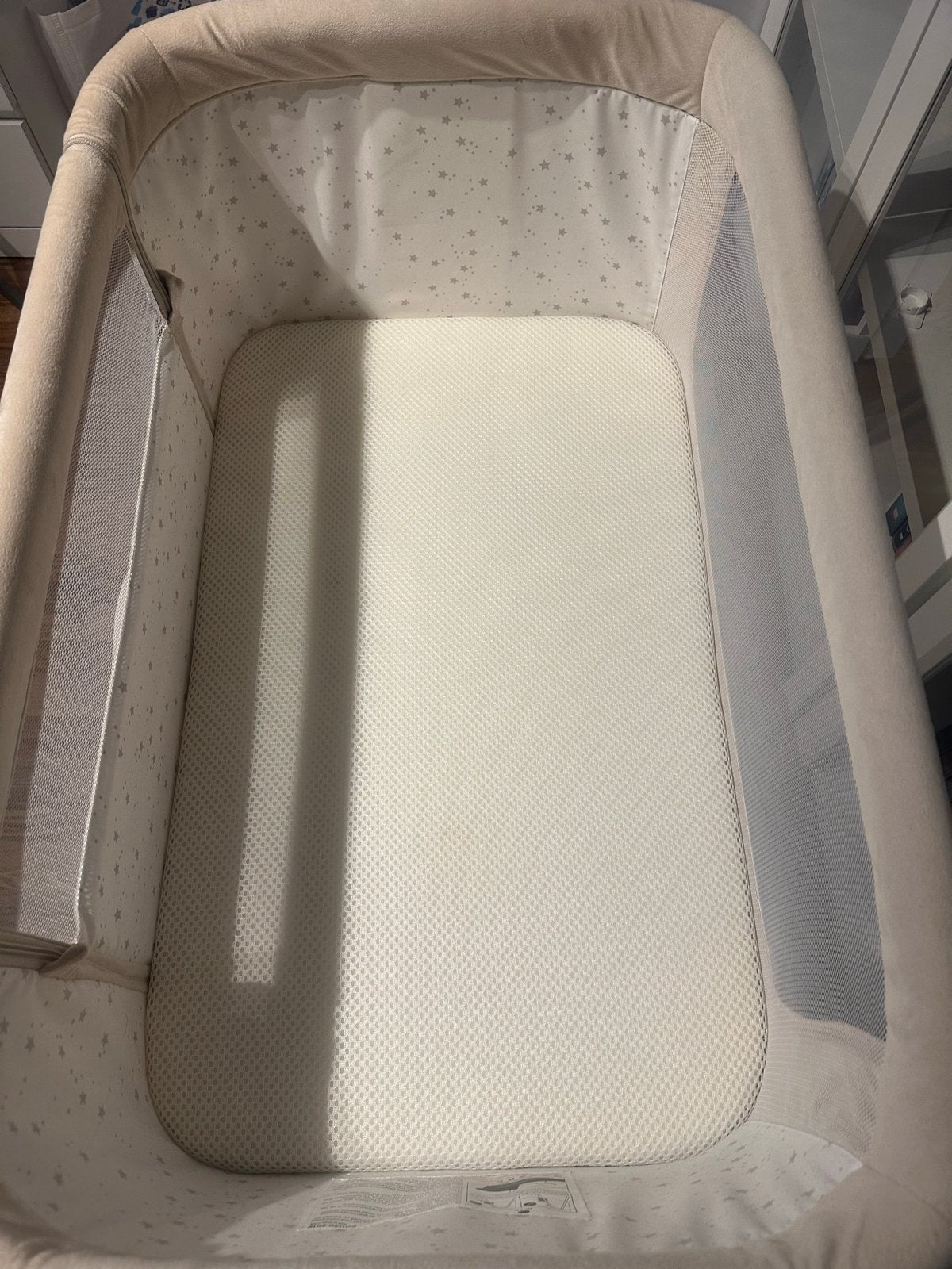 Puck Co-Sleeper Claire Crème Velours - Zo goed als nieuw, Ophalen, Zo goed als nieuw, Wieg
