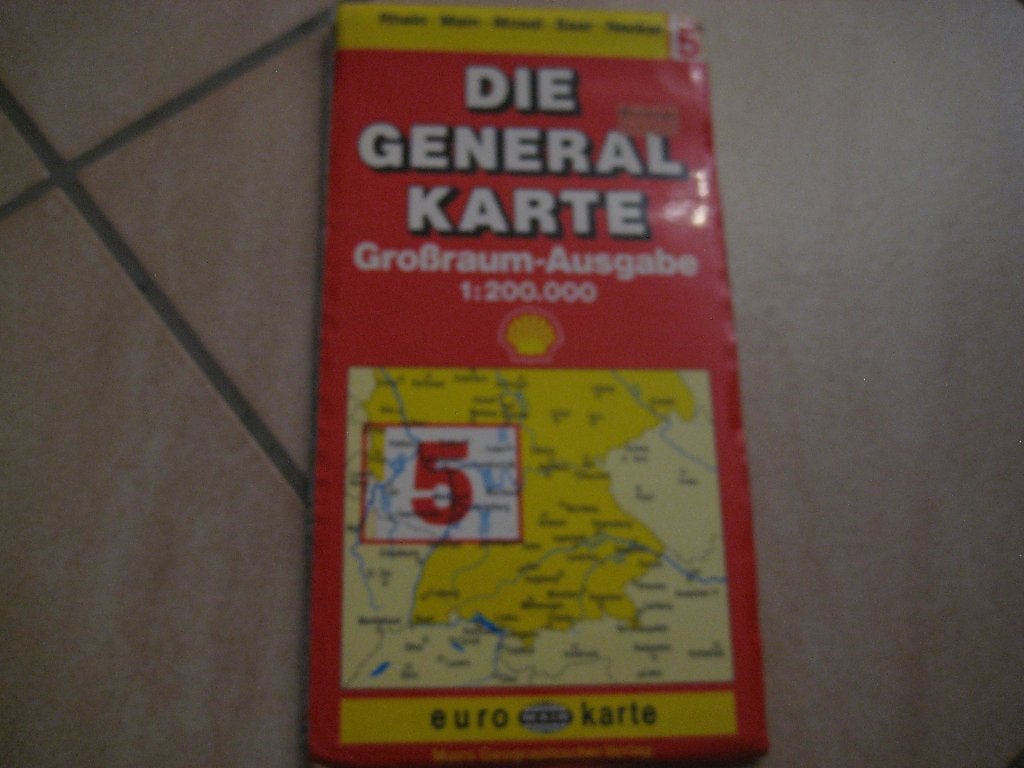 Generalkarte van Duitsland: Rhein-Mosel, Gelezen, Verzenden, Landkaart, Duitsland