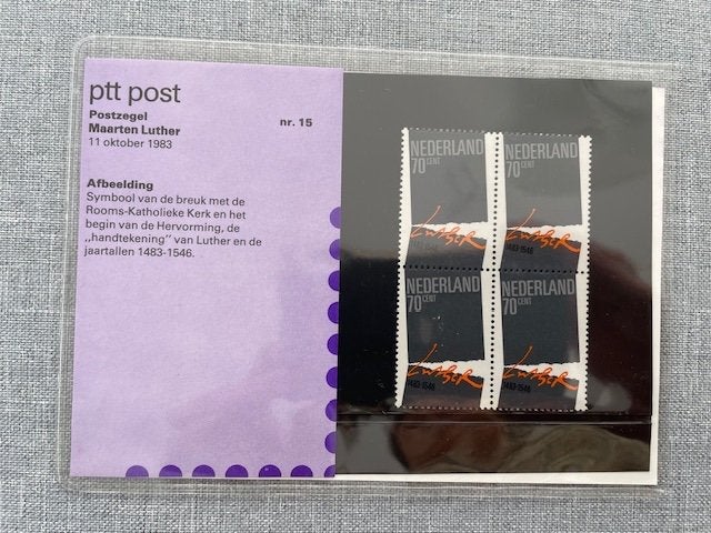 Postzegelmapje PZM15 - 500e geboortedag Maarten Luther 1983, Postzegels en Munten, Ophalen of Verzenden, Postfris, Overige thema's
