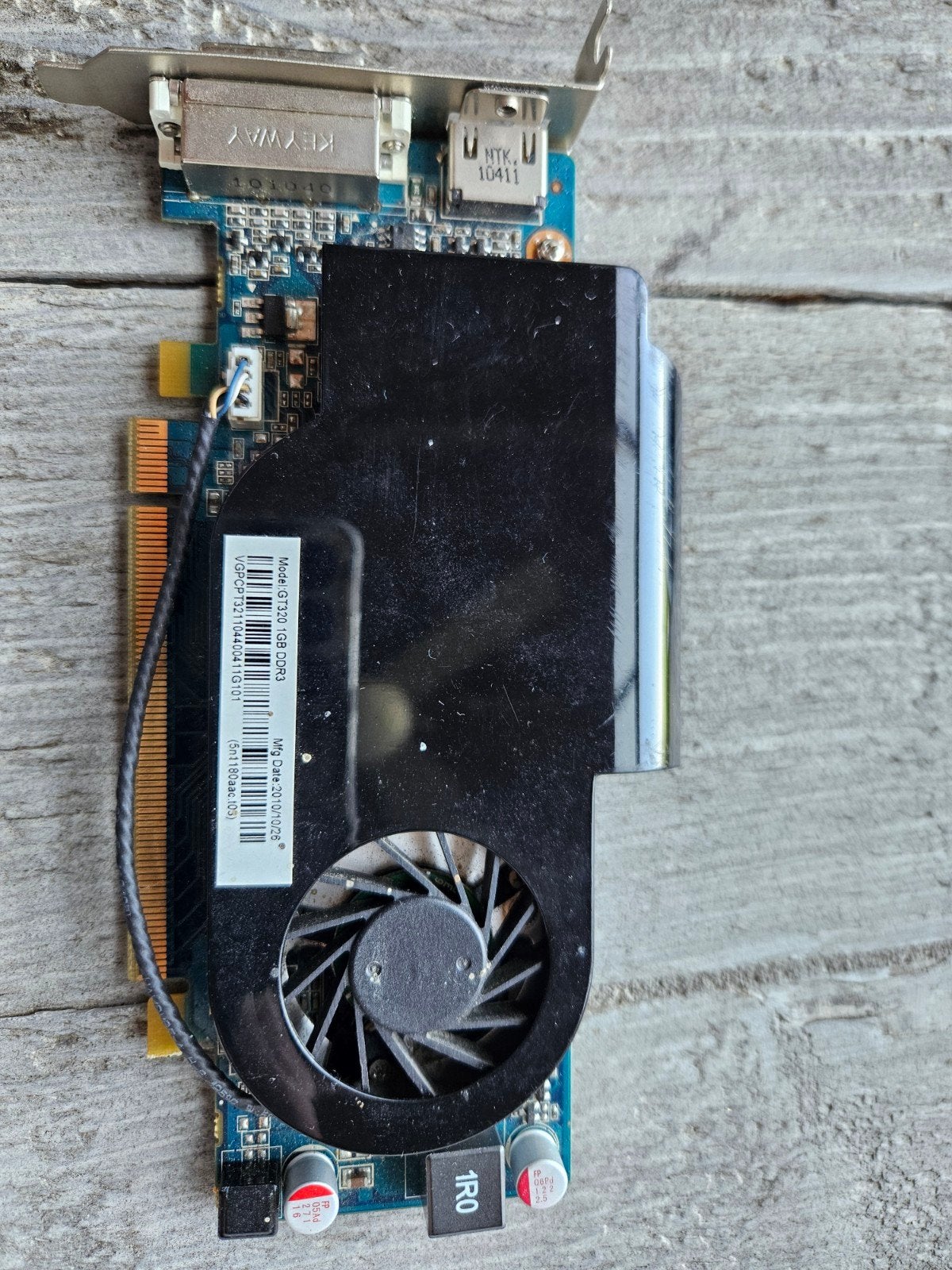 Nvidia GeForce GT320 1GB DDR3 HDMI DVI Videokaart, Computers en Software, Gebruikt, GDDR3, Ophalen of Verzenden, HDMI