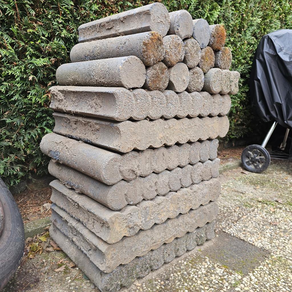 Gratis af te halen opsluitbanden/border, Tuin en Terras, Tegels en Klinkers, Ophalen, Gebruikt, Overige typen, Minder dan 5 m²