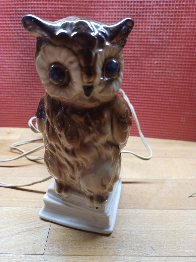 Parfumlampje Parfumlamp geurhuisje kleine uil op boeken, Ophalen of Verzenden