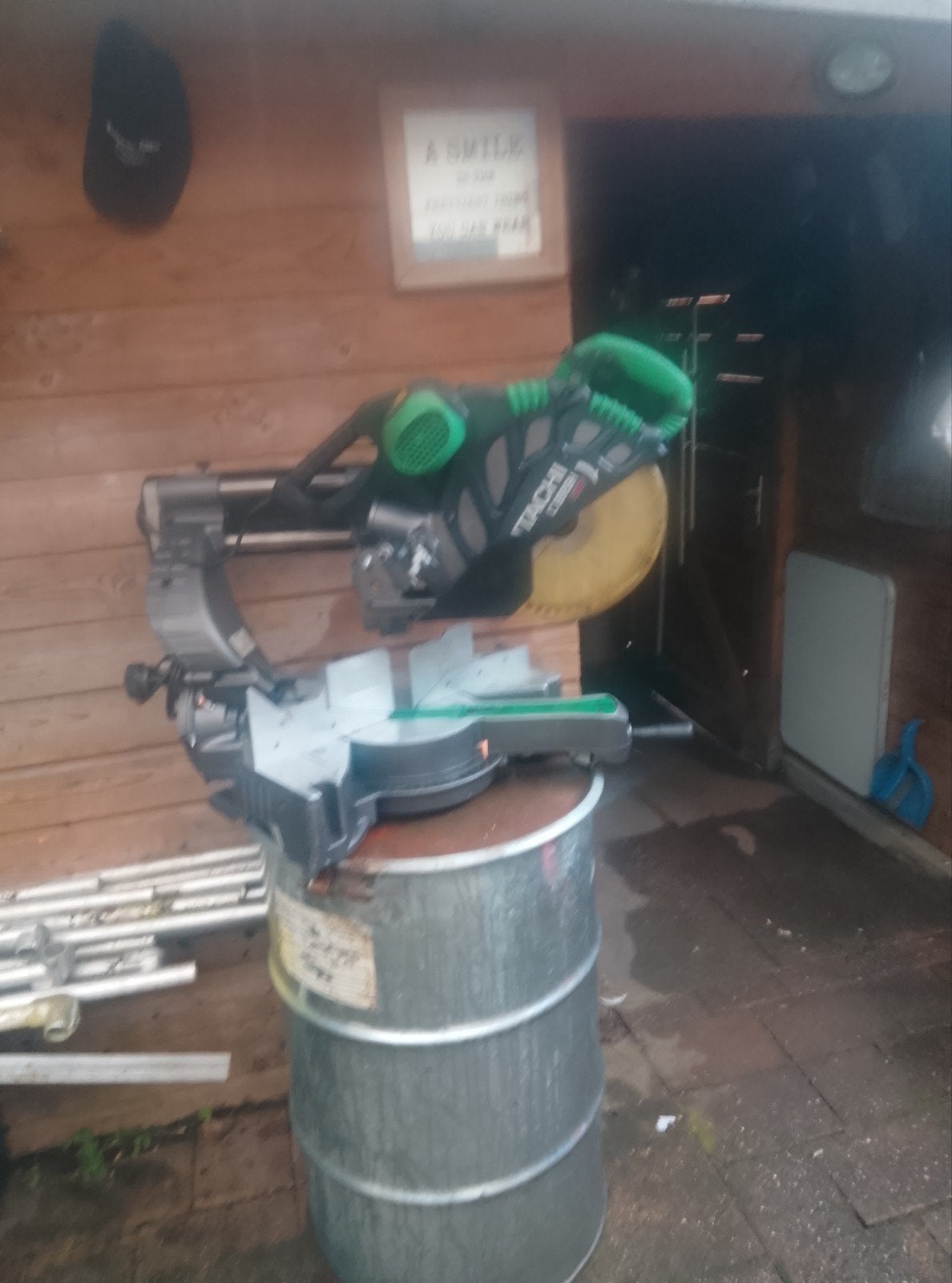 Hitachi C12RSH Afkortzaag voor grof werk, Ophalen of Verzenden, Gebruikt, Afkortzaag, Hitachi