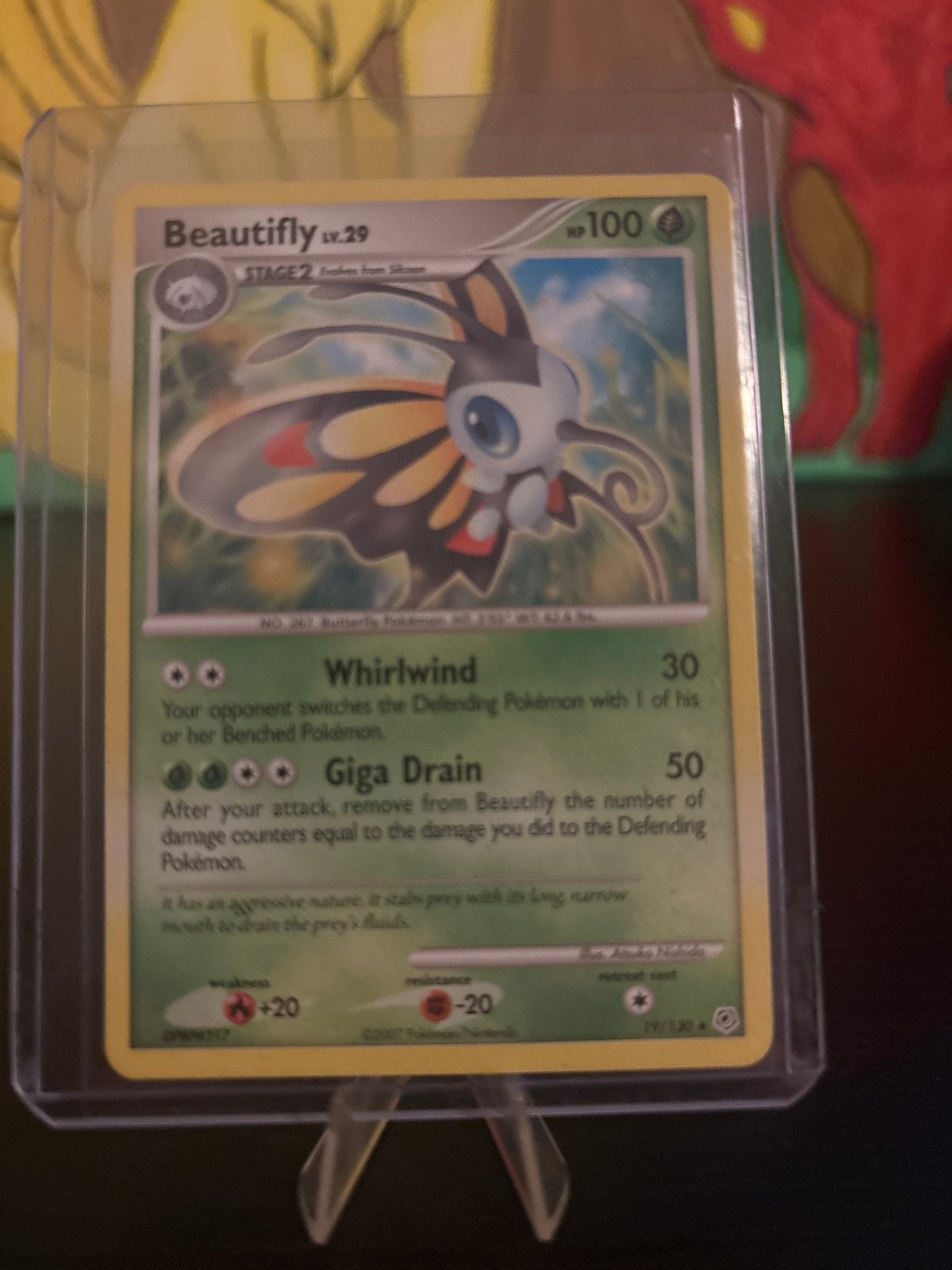 Beautifly Pokémon kaart Diamant &Pearl, Ophalen of Verzenden, Gebruikt, Losse kaart