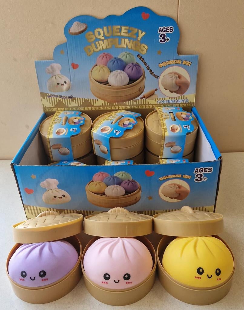 Squishy Dumplings 8,5 cm 12 stuks Groothandel € 3,-, Kinderen en Baby's, Speelgoed | Overig, Nieuw, Jongen of Meisje, Ophalen of Verzenden
