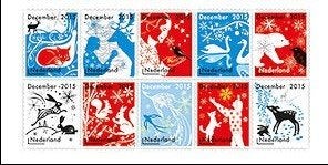 Nederland NVPH nr 3363/72 postfris Decemberzegels 2015, Postzegels en Munten, Ophalen of Verzenden, Na 1940, Postfris