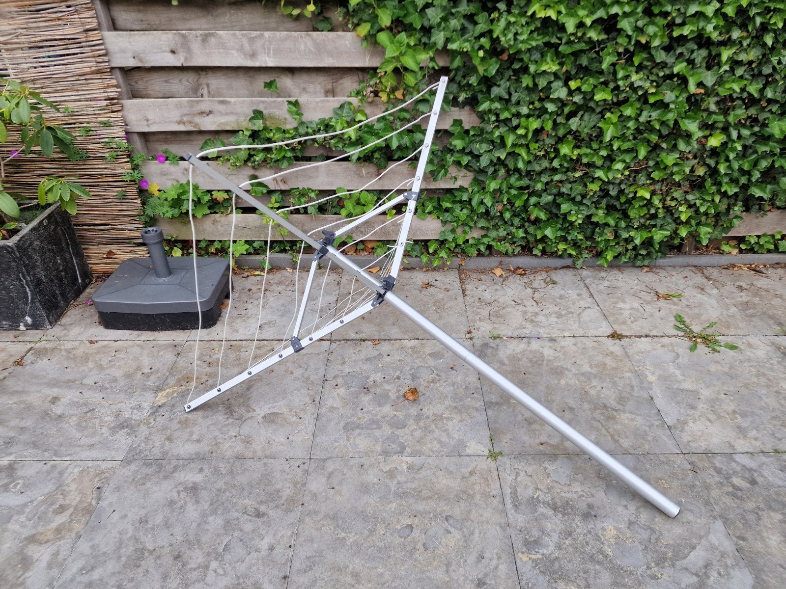 Camping Droogmolen Aluminium Inklapbaar 140cm, Ophalen, Gebruikt