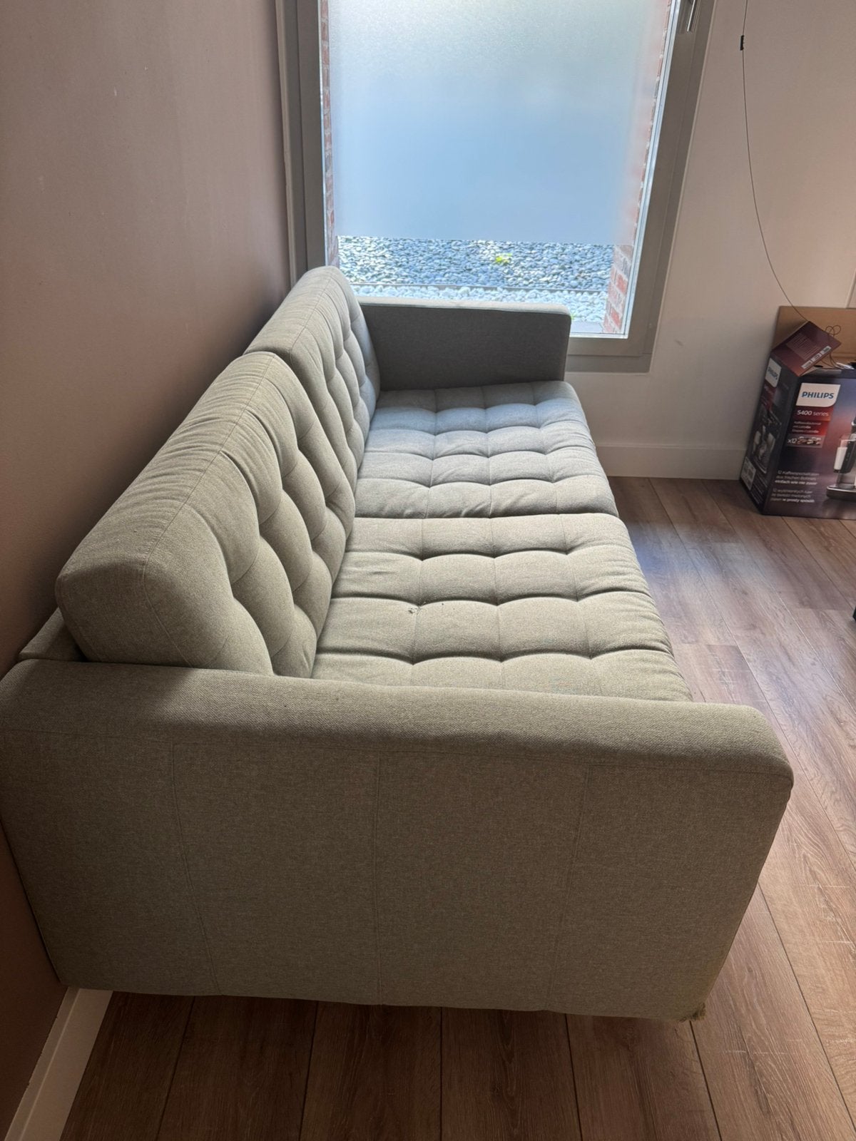 Landskrona bank ikea, Huis en Inrichting, Ophalen, Zo goed als nieuw, Tweepersoons, Hout