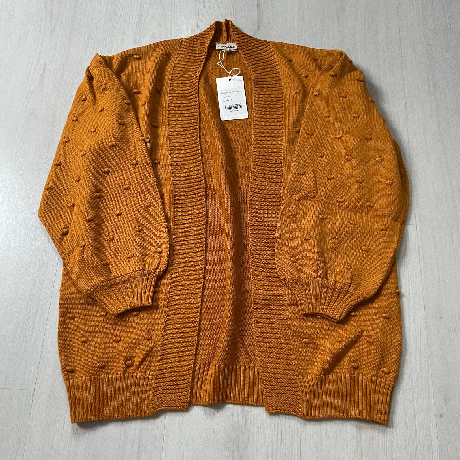 NIEUW mosterdgeel POMPDELUX noppen vest mt 146-152, Verzenden, Nieuw, Meisje, Trui of Vest
