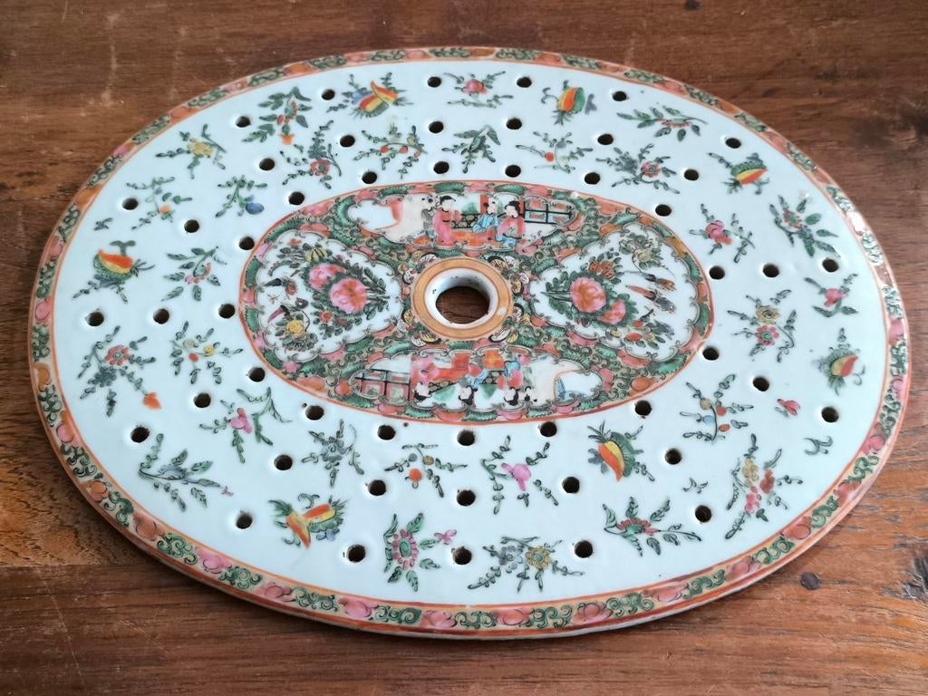 Antiek Chinees porselein Canton treef 19e eeuw, Antiek en Kunst, Ophalen of Verzenden