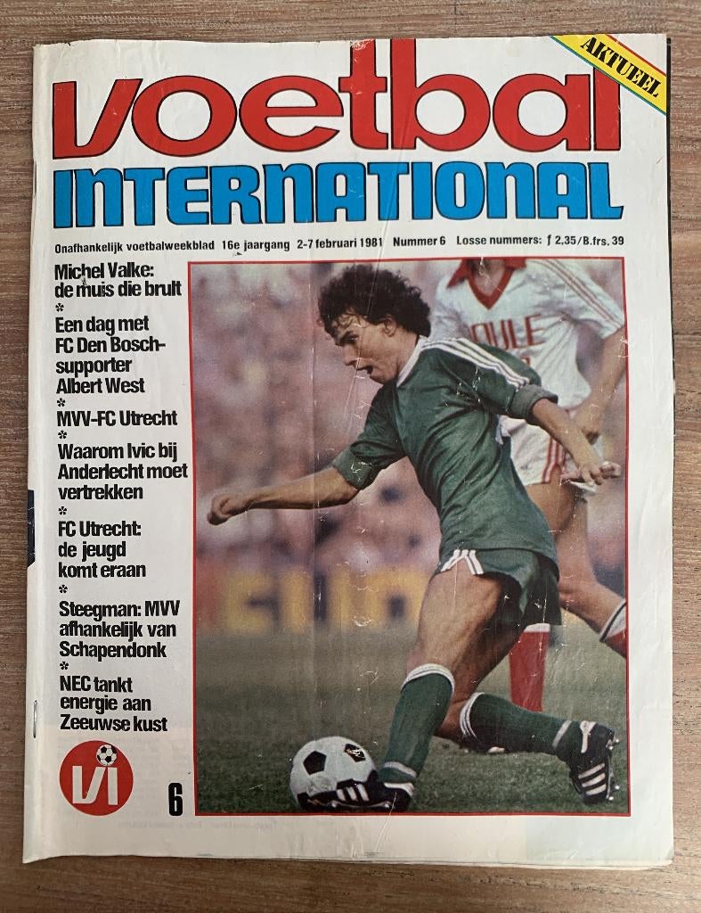 Voetbal International VI Div. tijdschriften uit 1981 / €1,50, Verzamelen, Ophalen of Verzenden, Zo goed als nieuw, F.C. Utrecht