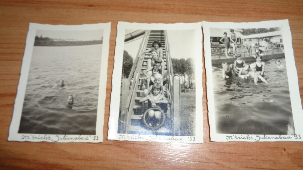 Maastricht foto set 1933 Julianabad Maastricht, Verzamelen, Gebruikt, Verzenden, Foto, Voor 1940