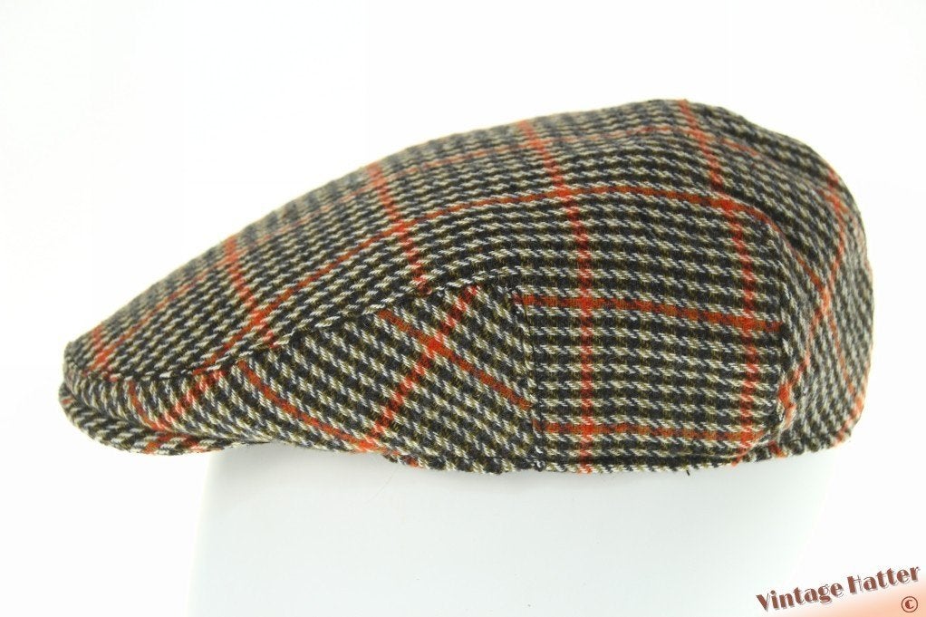 flatcap Platte pet Hawkins tweed oranje-groen 54, 59, 60, 61, Hawkins, Nieuw, Ophalen of Verzenden, Pet