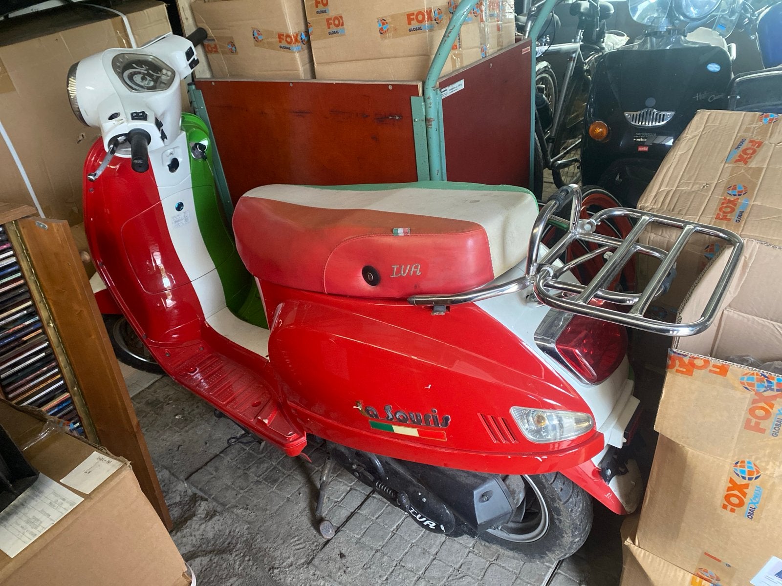 La souris voor onderdelenScooter - Rood/Wit/Groen, Fietsen en Brommers, Scooters | Overige merken, Ophalen of Verzenden