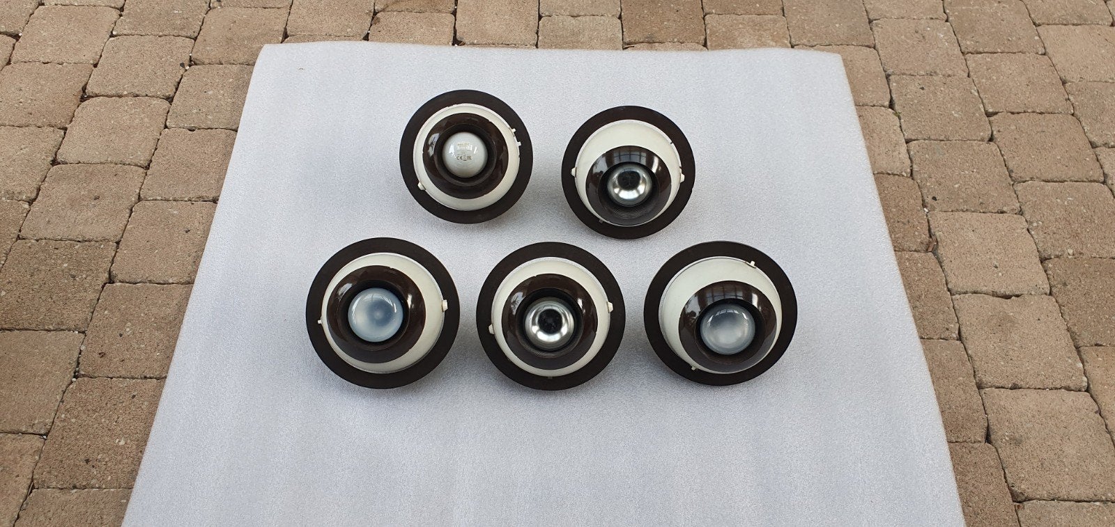Zeldzame Vintage space age eyeball inbouw spots., Ophalen of Verzenden