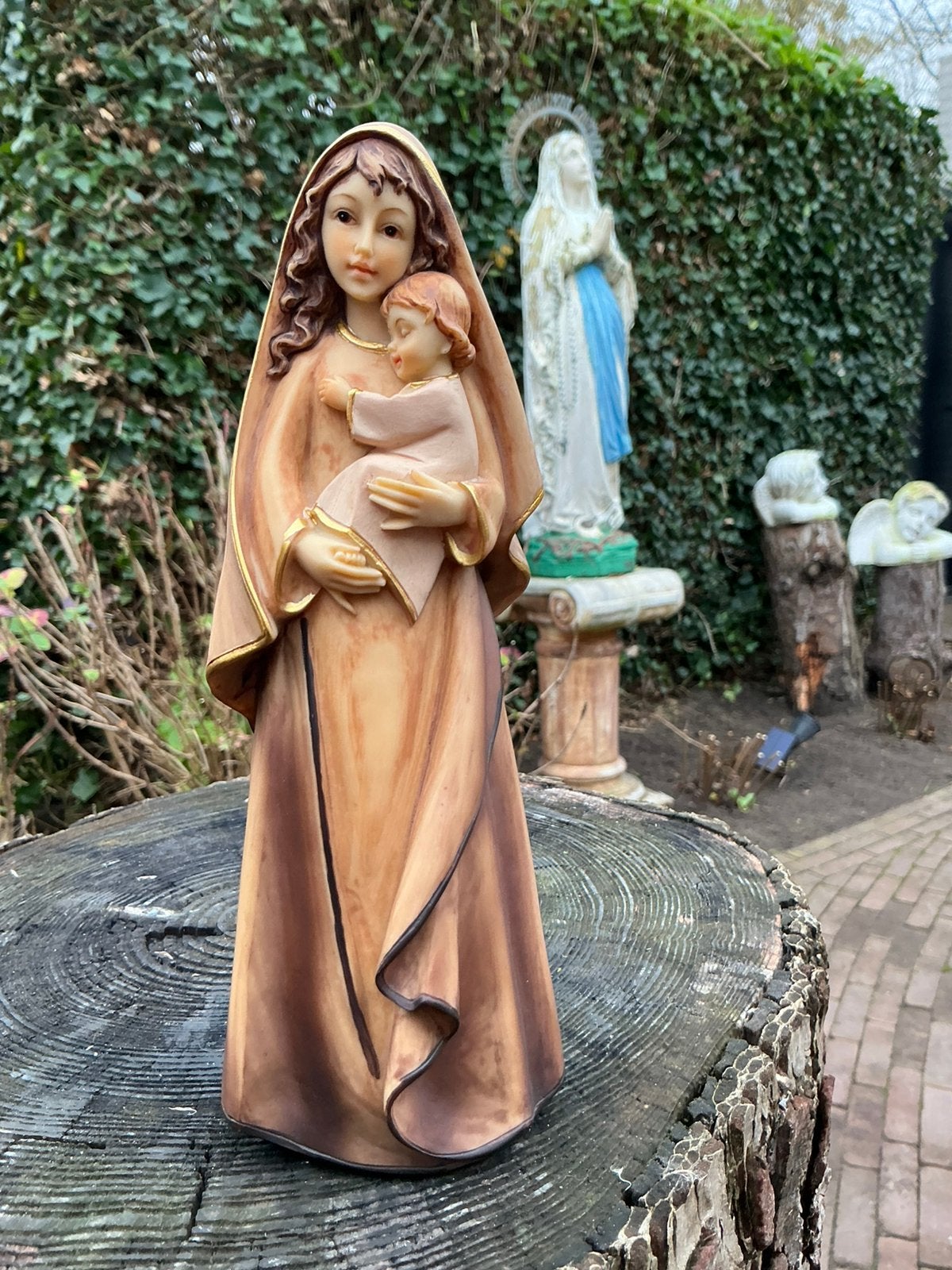 Prachtig liefelijk Mariabeeld ❤️ Maria met kindje, Antiek en Kunst, Antiek | Religie, Ophalen of Verzenden
