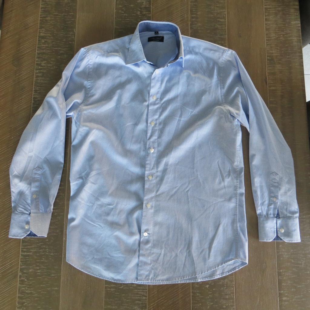 Heren overhemd blouse hemd John Cabot maat 39 / 40 blauw, Kleding | Heren, Overhemden, Blauw, Zo goed als nieuw, John Cabot, Halswijdte 39/40 (M)