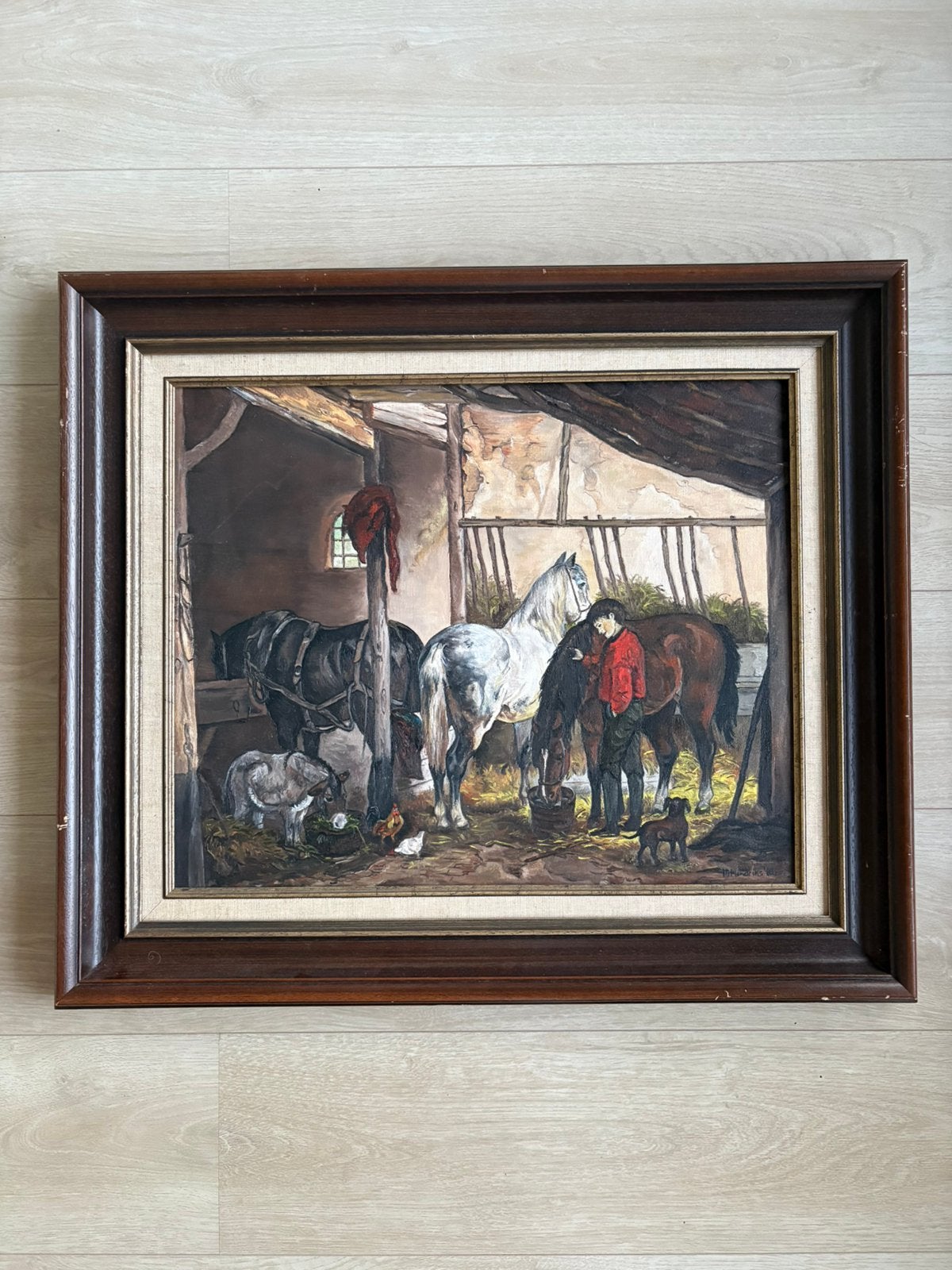 Schilderij olieverf, Ophalen