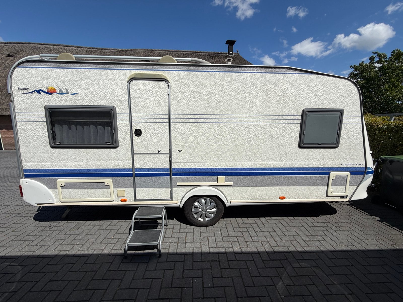Hobby Caravan 495 excellent easy  vakantie klaar, Schokbreker, Rondzit, Hobby, Frans bed