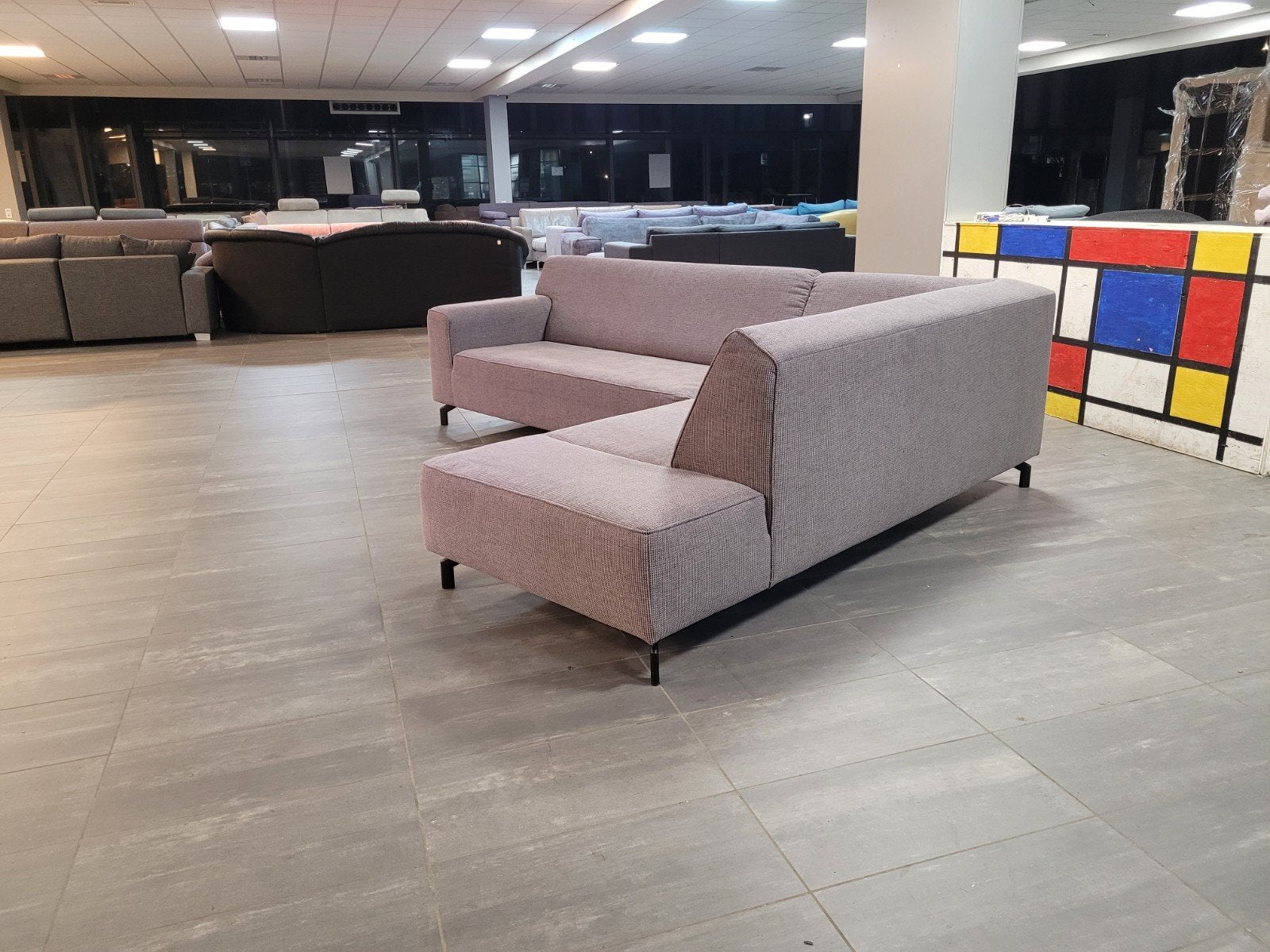 Foto 6 van ✅️️️️️️️ GEREINIGD grijs-lila hoekbank 270x220 | BEZORGEN