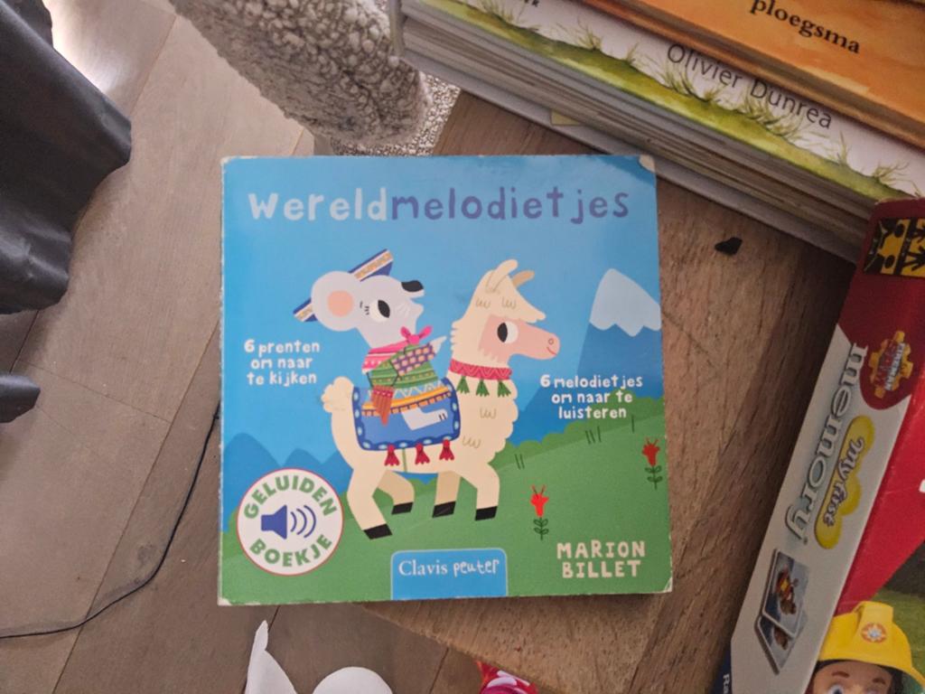 Wereldmelodietjes Geluidenboekje - Marion Billet, Boeken, Kinderboeken | Baby's en Peuters, Gelezen, Ophalen of Verzenden, 0 tot 6 maanden