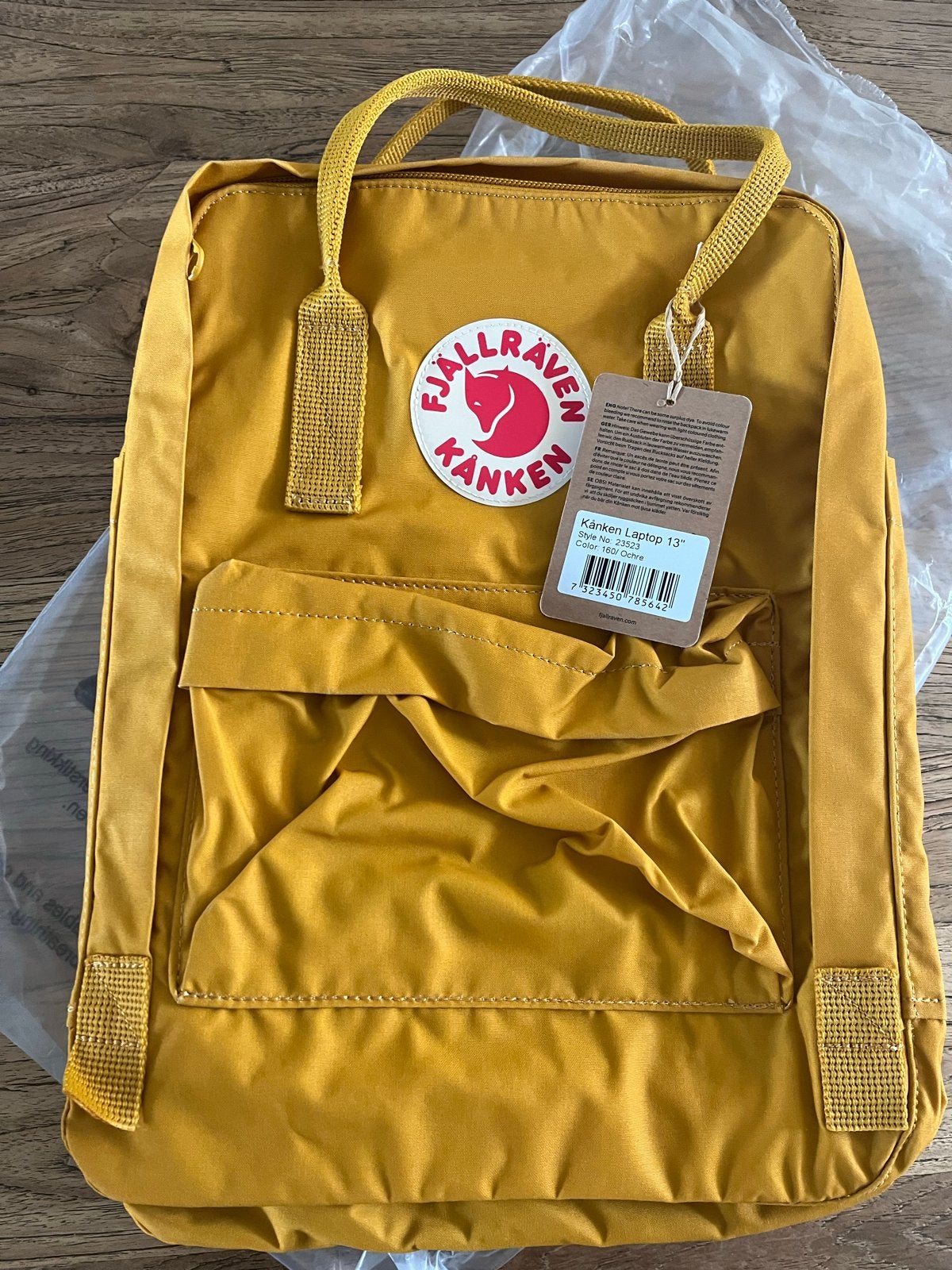 Fjällräven Kånken Laptop 13" Rugzak Okergeel Nieuw, Sieraden, Tassen en Uiterlijk, Tassen | Rugtassen, Overige merken, 25 tot 40 cm