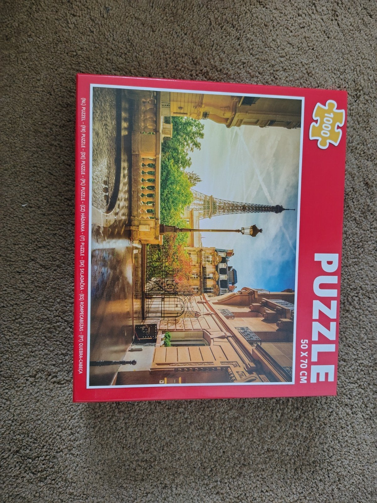 Puzzel Parijs Eiffeltoren 1000 stukjes, Ophalen, 500 t/m 1500 stukjes, Zo goed als nieuw, Legpuzzel