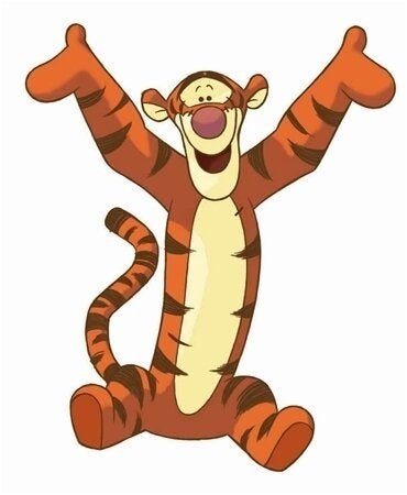 Winnie the Pooh - Teigetje XL muursticker, 63x82, Tijgertje,, Verzenden, Nieuw