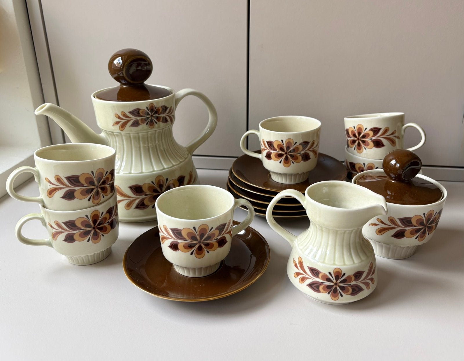 Retro Tirschenreuth bavaria servies in goede staat, Ophalen, Overige merken, Vintage, Porselein