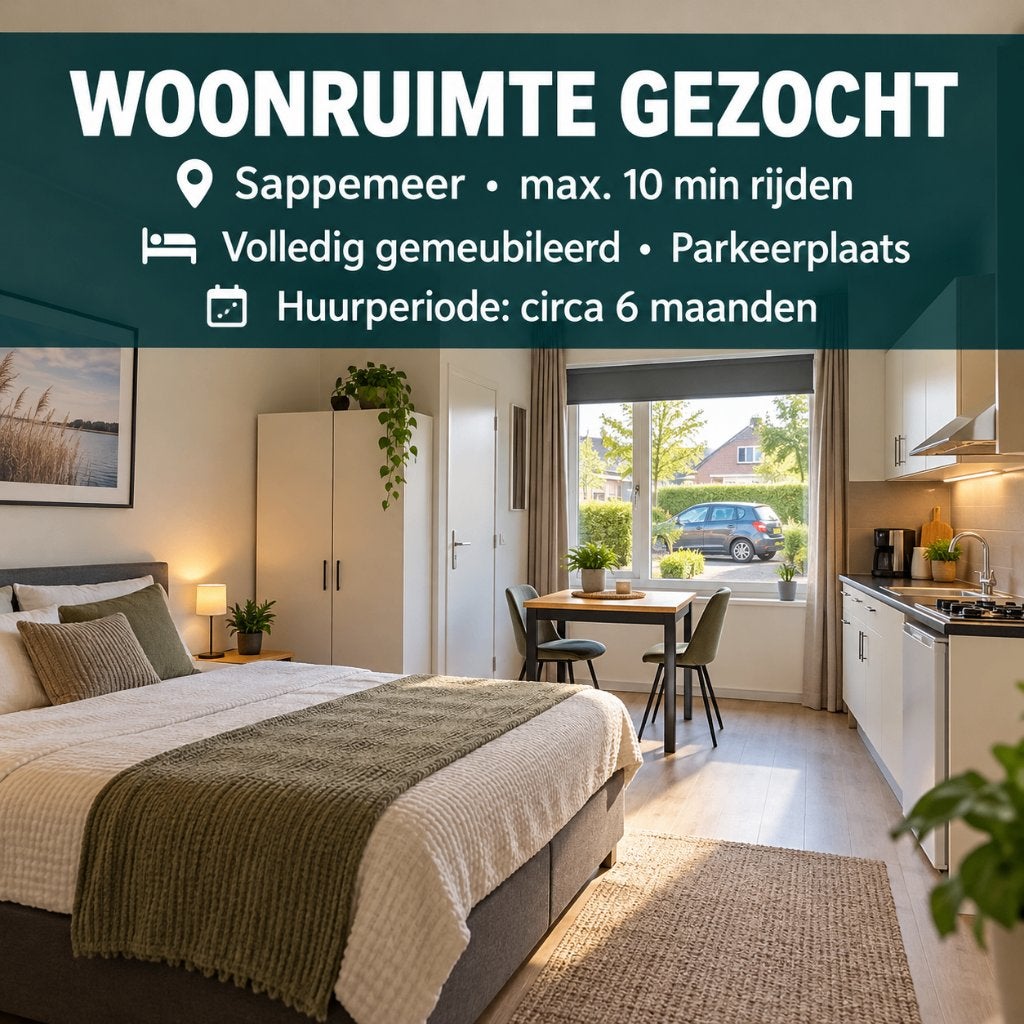 Gemeubileerde woonruimte gezocht in Sappemeer