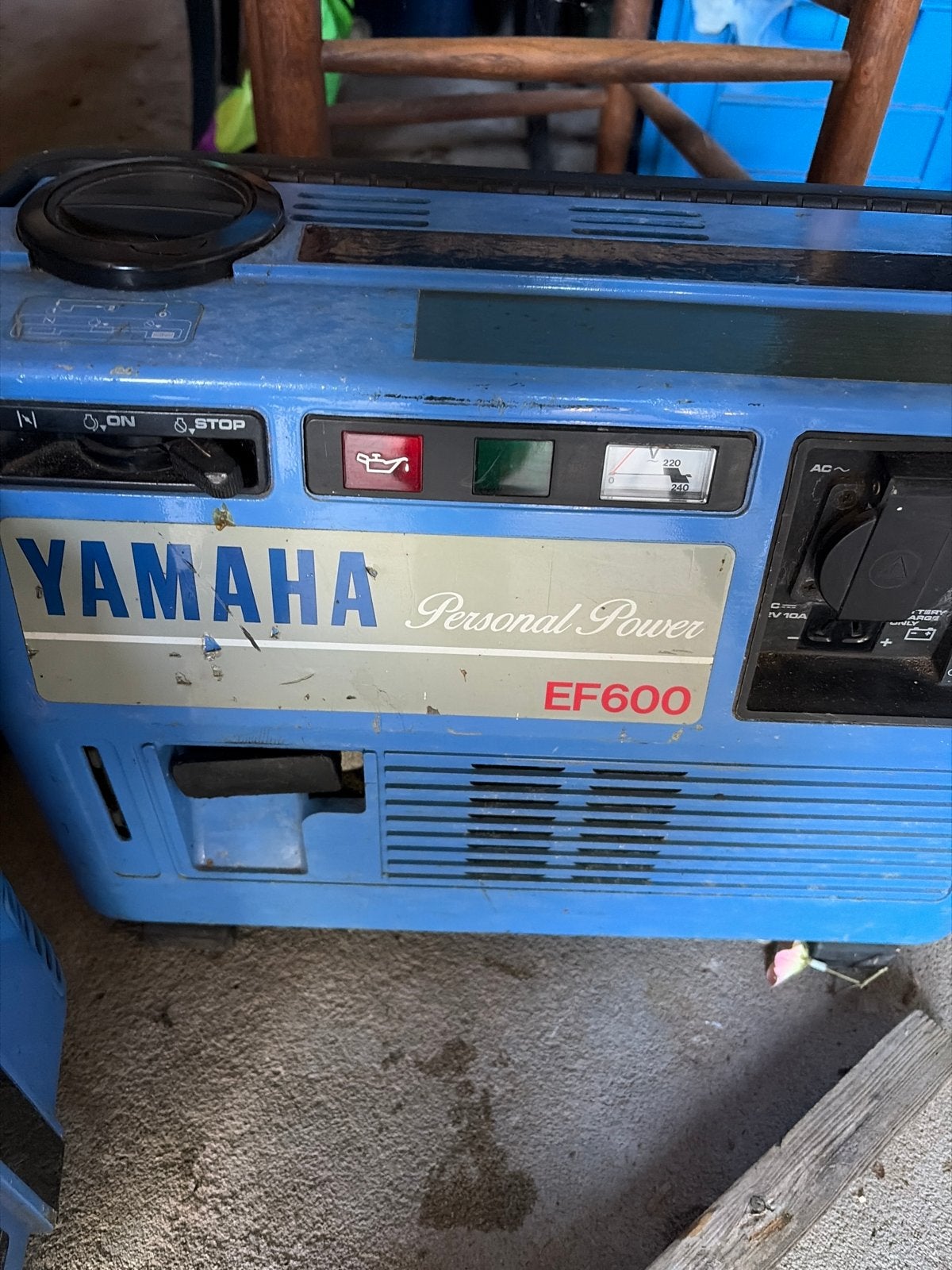 Yamaha EF600, Ophalen of Verzenden, Gebruikt, Minder dan 5 kVA, Benzine