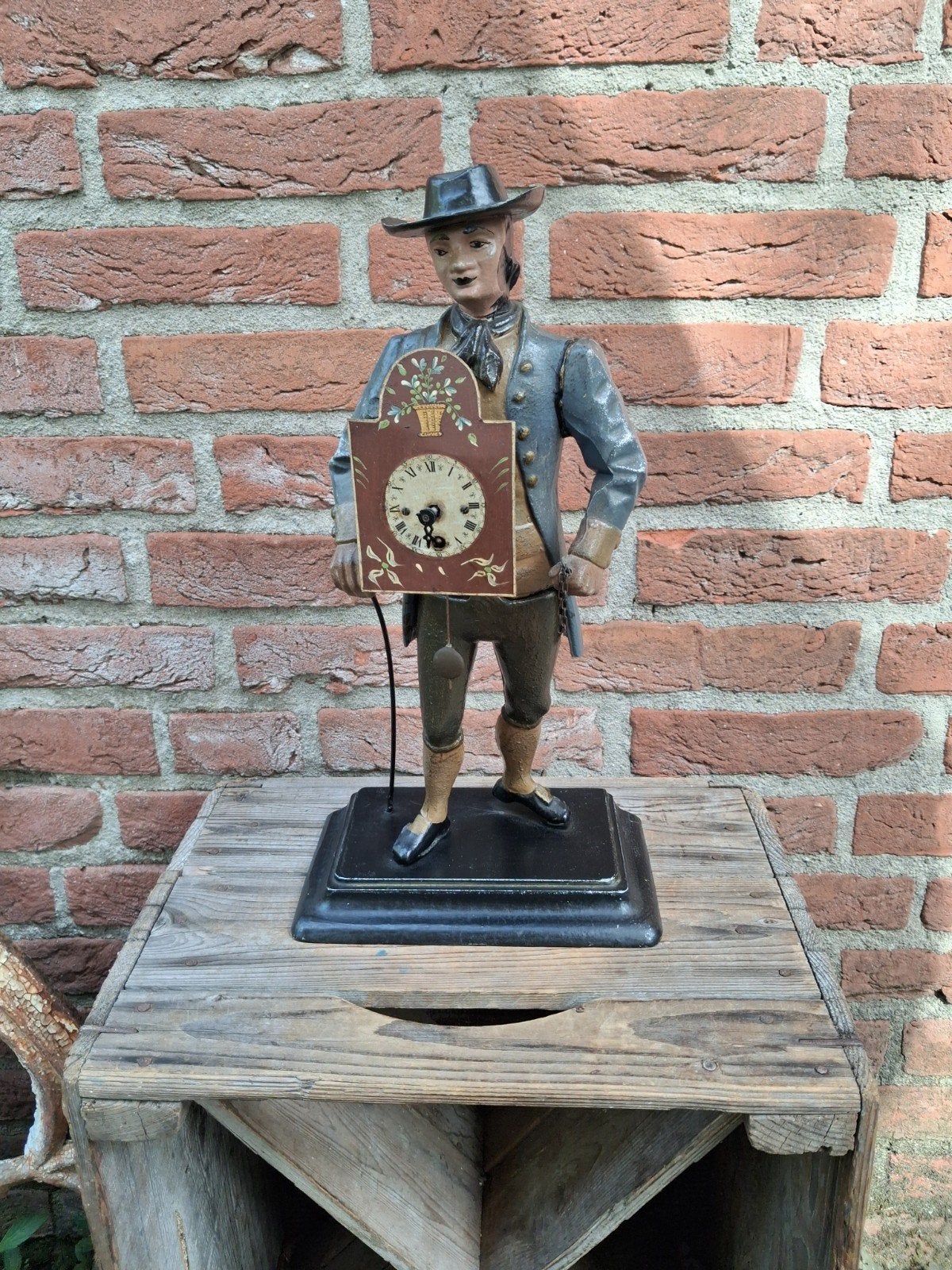 oud klokje klokkenmannetje, Antiek en Kunst, Ophalen