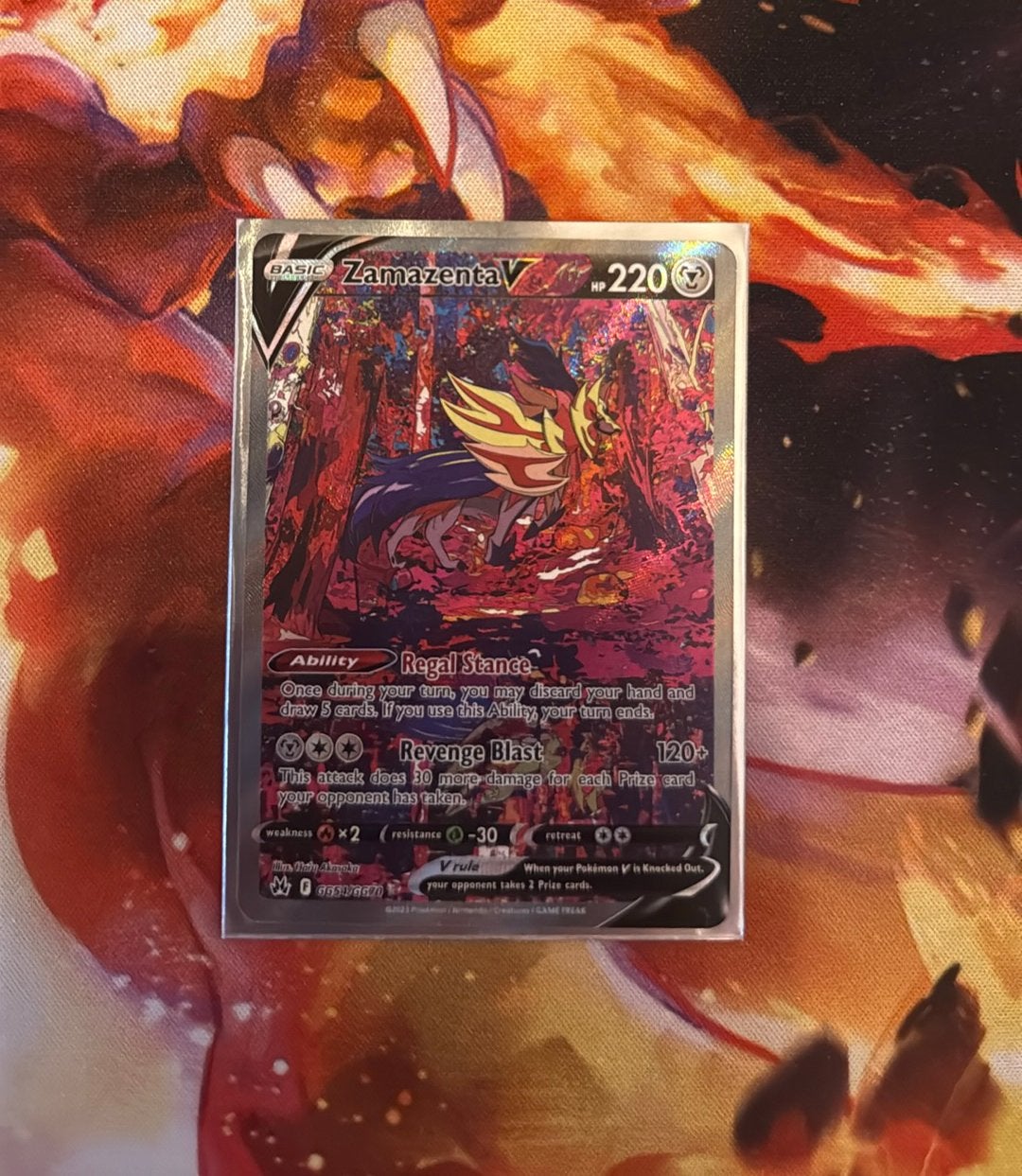 Zamazenta V, Hobby en Vrije tijd, Verzamelkaartspellen | Pokémon, Ophalen of Verzenden, Nieuw, Losse kaart