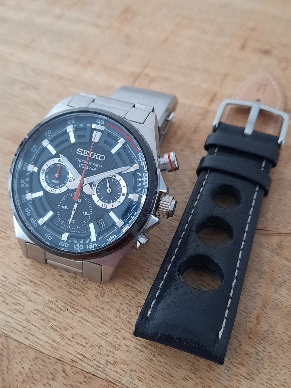 Seiko Chronograaf horloge, Staal, Polshorloge, Nieuw, Ophalen of Verzenden
