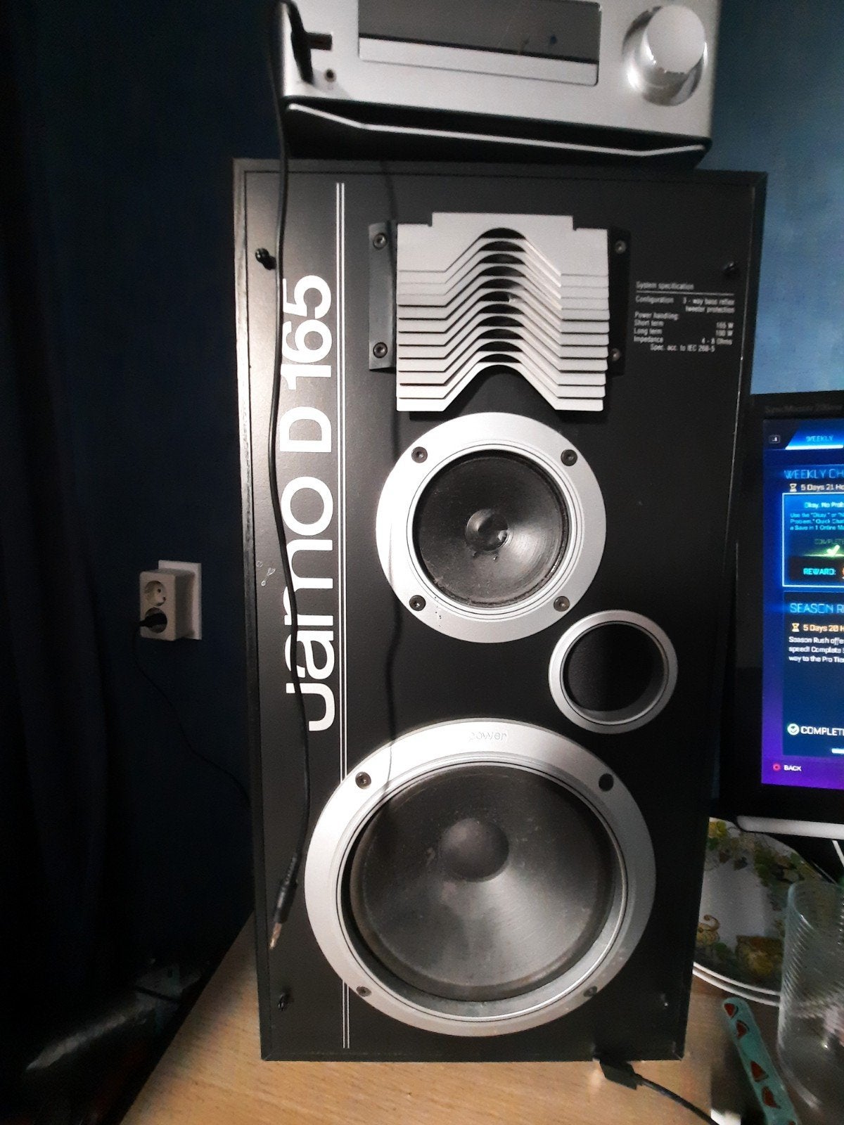 Jamo d 165, Ophalen of Verzenden, 60 tot 120 watt, Front, Rear of Stereo speakers, Jamo
