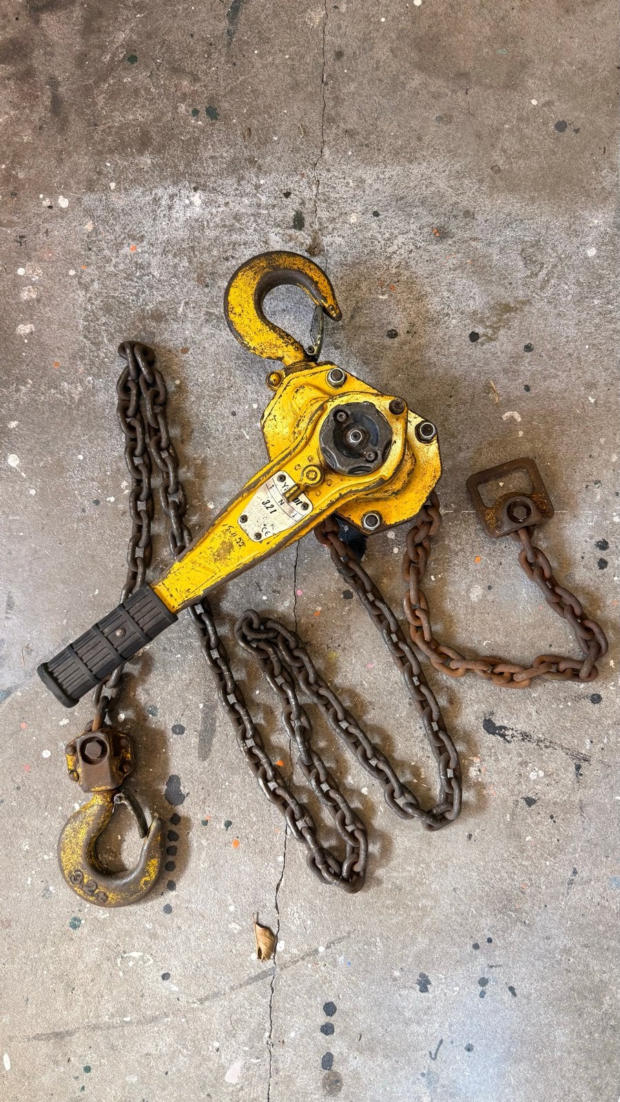 Yale PT Rateltakel kettingtakel 3,2 ton / 3200 kg, Ophalen, Gebruikt, Handmatig