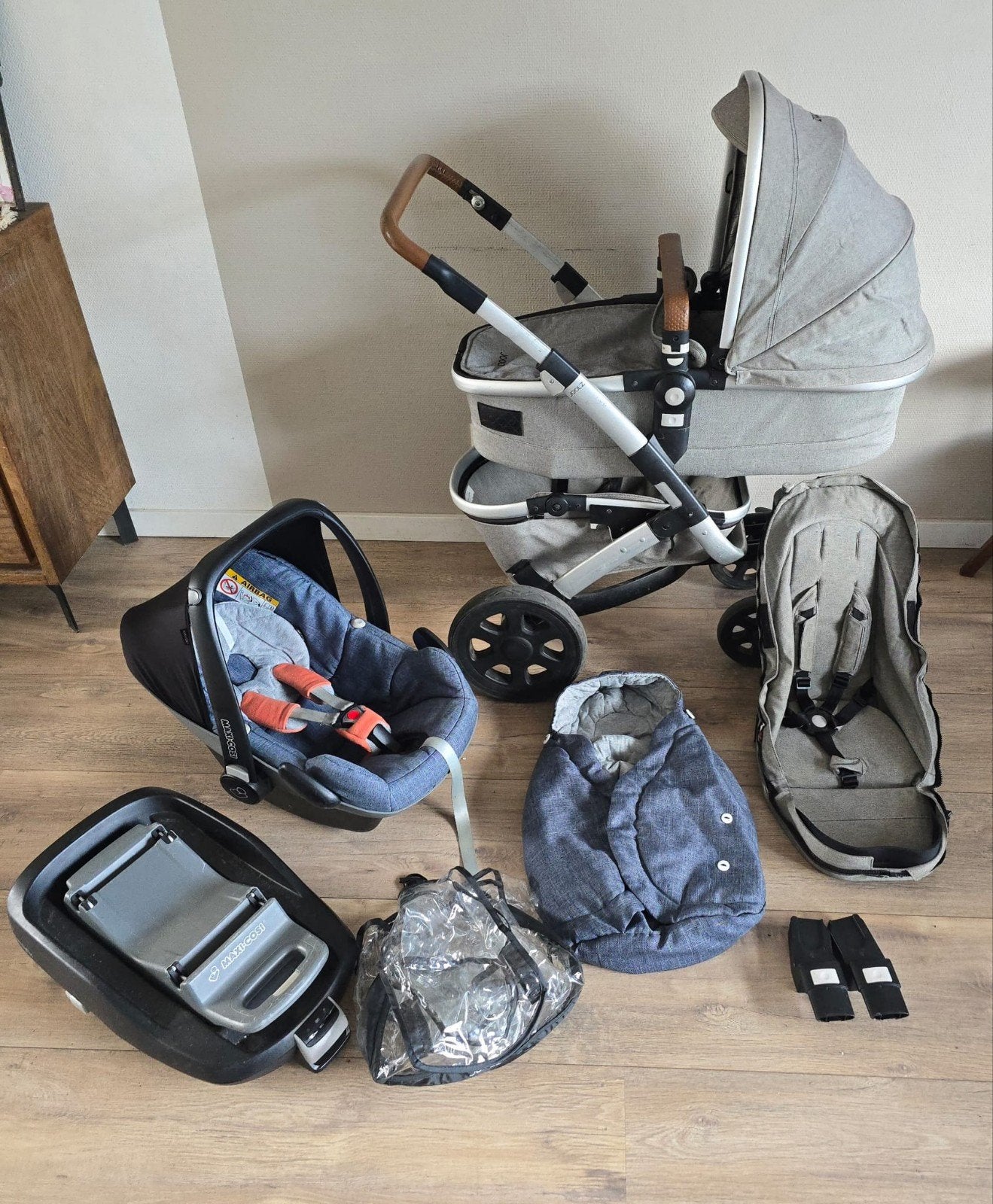 Joolz geo elephant grey, Kinderen en Baby's, Kinderwagens en Combinaties, Zo goed als nieuw, Combiwagen, Overige merken, Met autostoeltje