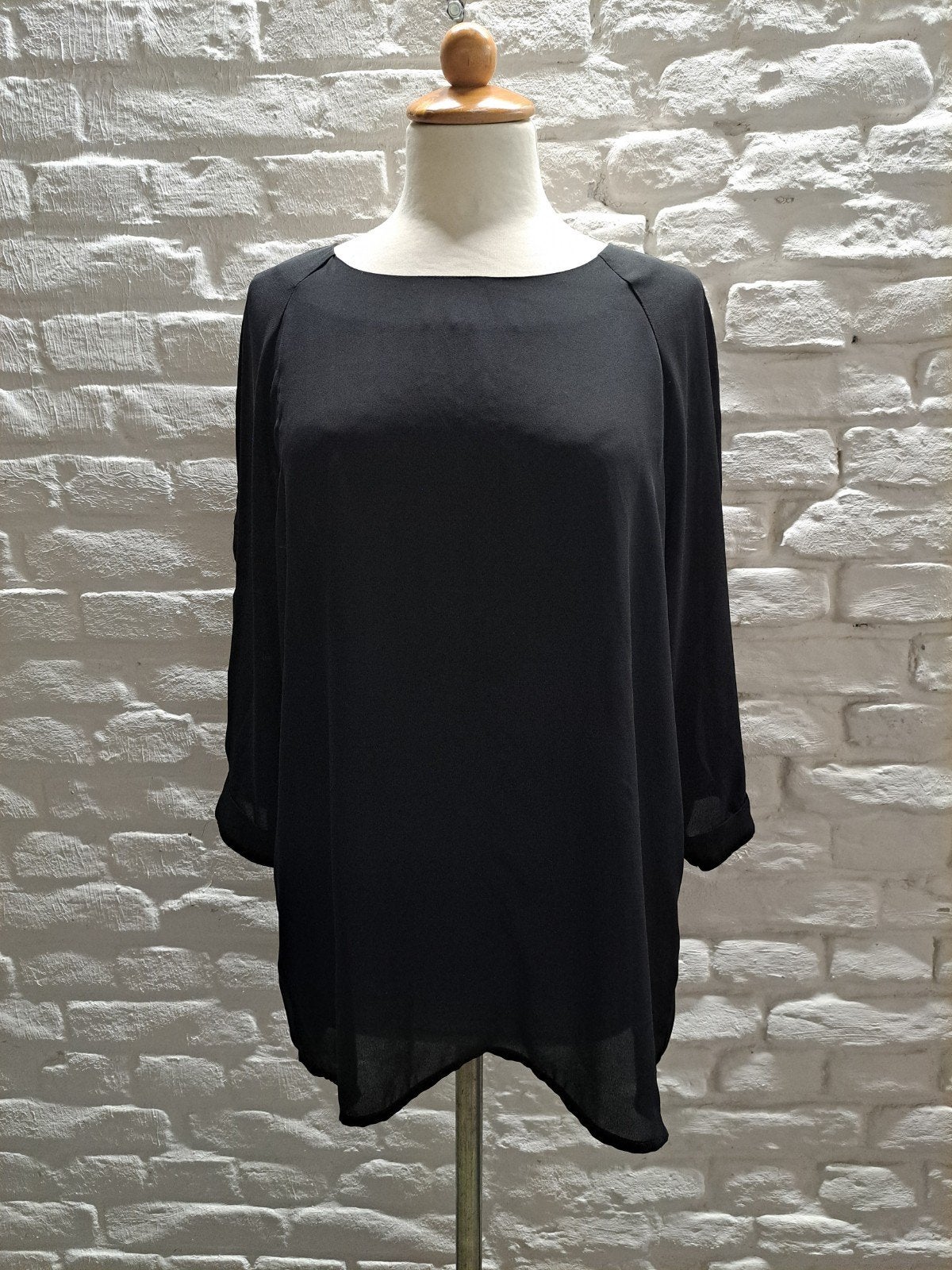 Atmosphere Zwarte Blouse Maat 42, Atmosphere, Verzenden, Zwart, Maat 42/44 (L)