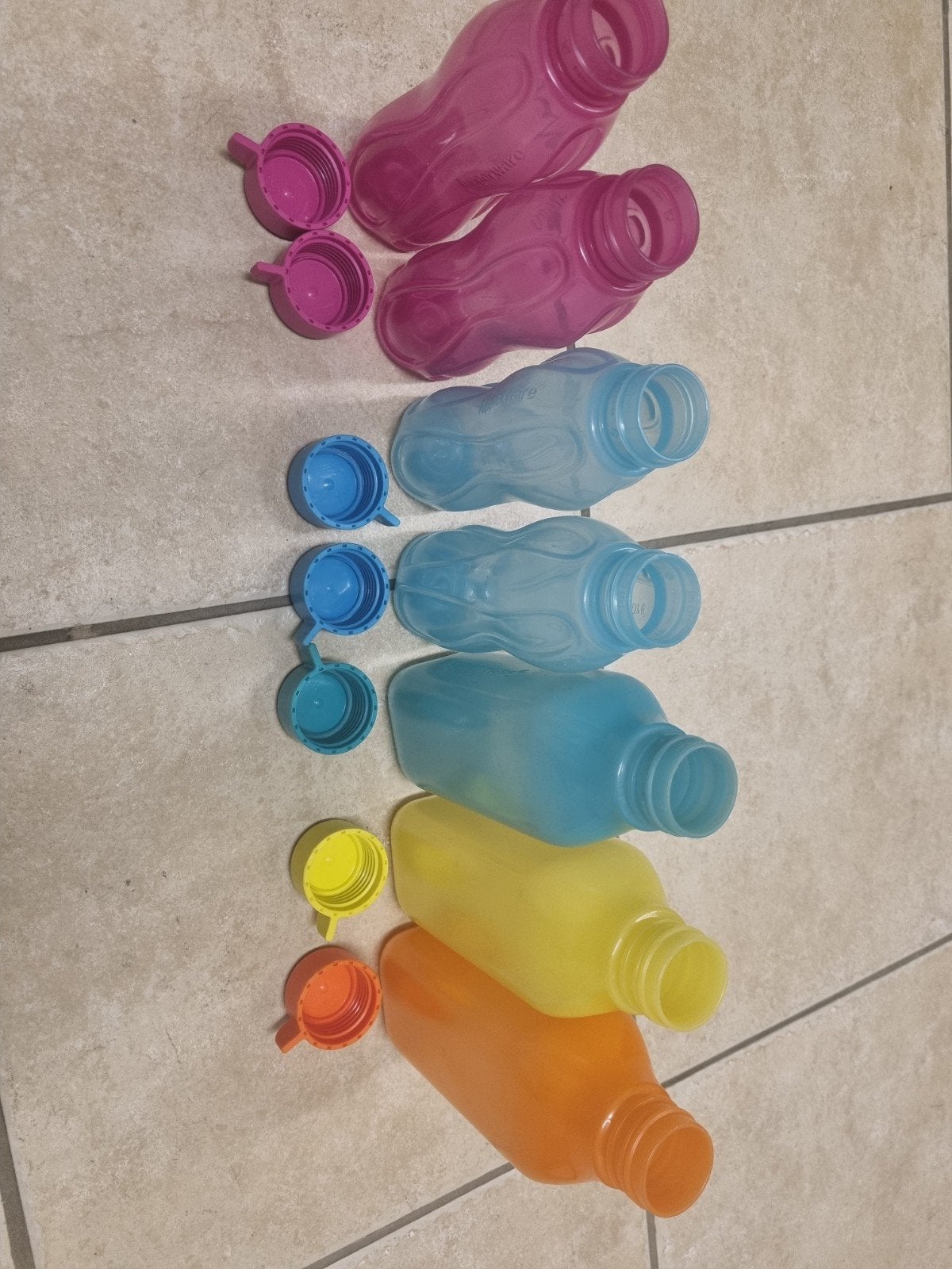 Tupperware Eco Flessen - Diverse Kleuren en Maten, Gebruikt, Overige kleuren, Ophalen of Verzenden, Drinkfles
