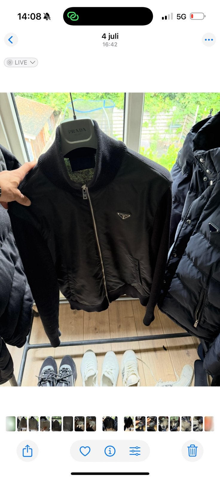 Prada Re-Nylon jack – zwart – maat S, Kleding | Heren, Ophalen of Verzenden, Zo goed als nieuw