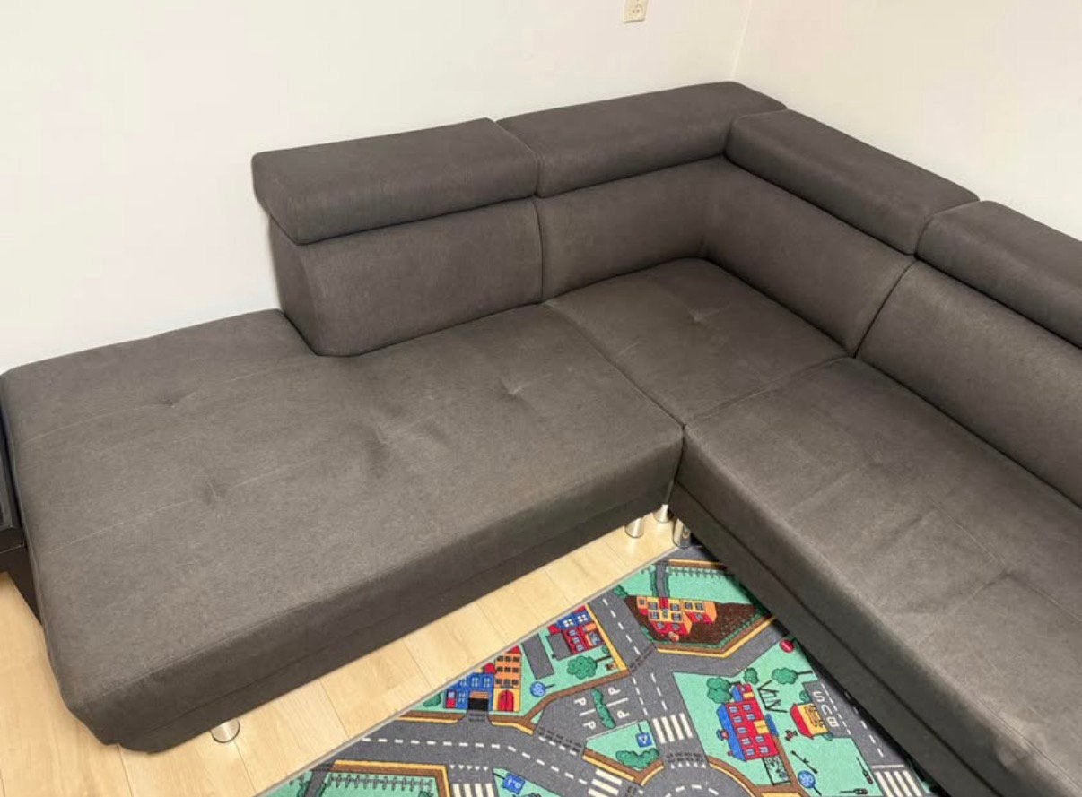 Hoekbank, Ophalen, Zo goed als nieuw, Tweepersoons, 160 cm