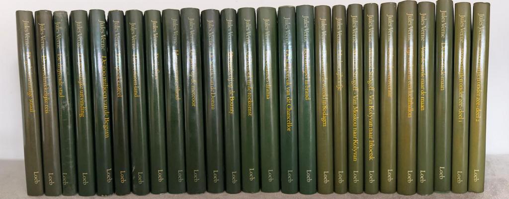 Jules Verne,  groene boekjes, 26 delen, Ophalen, Zo goed als nieuw